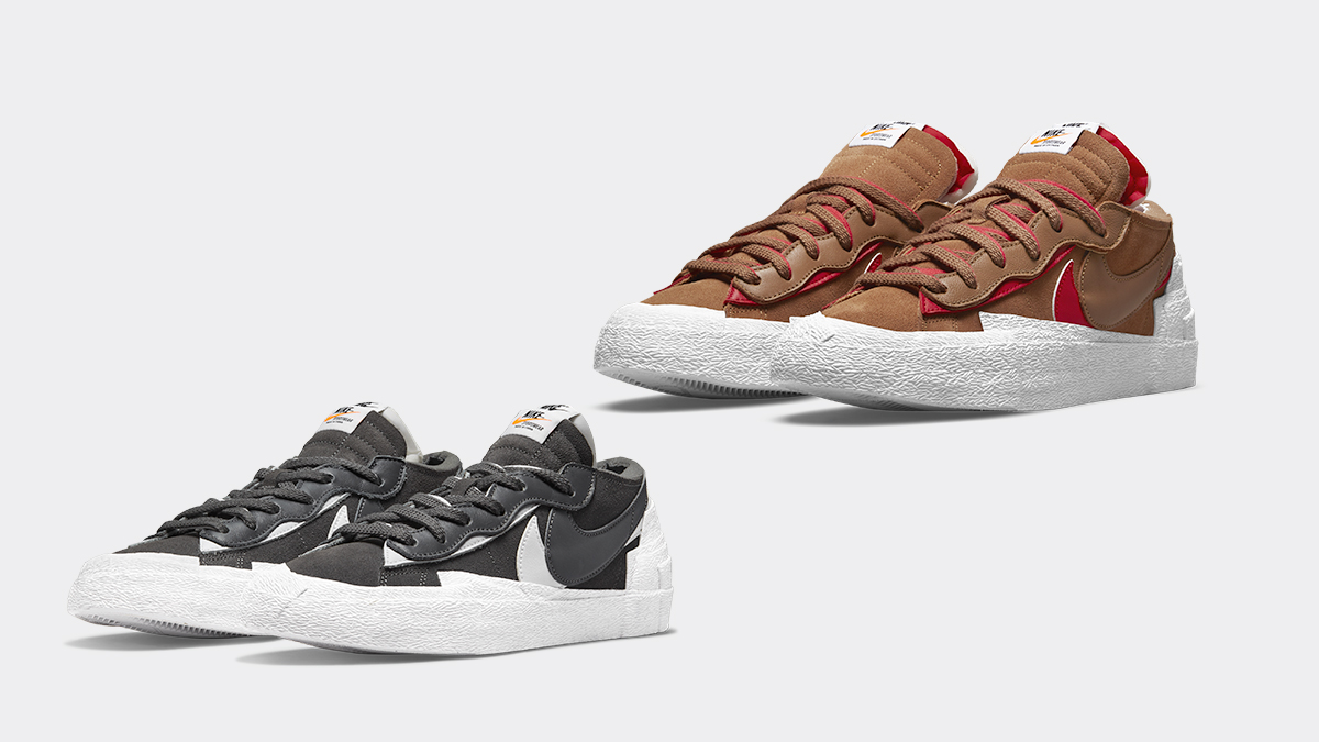 sacai x Nike Blazer Low 'Iron Grey' & 'British Tan' | Raffles
