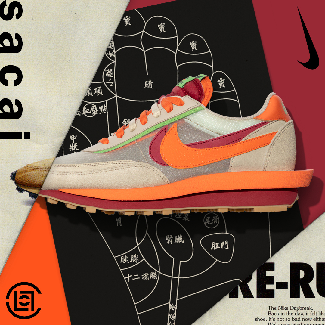 Nike LDWaffle x sacai x CLOT 'Orange Blaze' | Raffle Closed